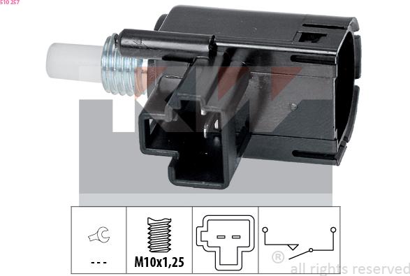 KW 510 257 - Comutator, actionare ambreiaj (Tempomat) aaoparts.ro