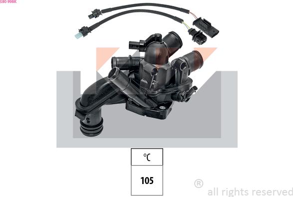 KW 580 998K - Termostat,lichid racire aaoparts.ro