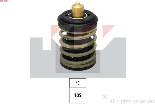 KW 580 955S - Termostat,lichid racire aaoparts.ro