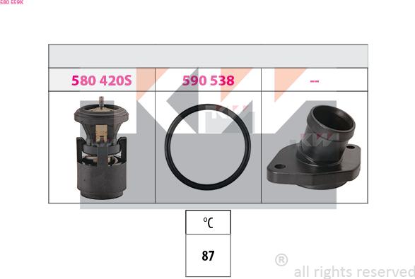 KW 580 559K - Termostat,lichid racire aaoparts.ro