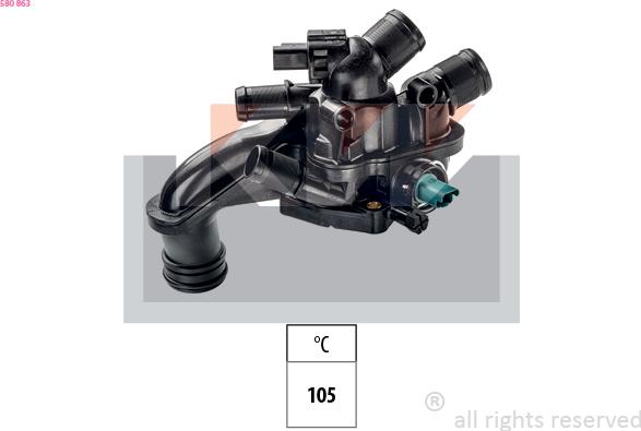 KW 580 863 - Termostat,lichid racire aaoparts.ro