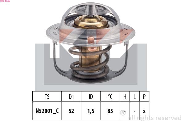 KW 580 354S - Termostat,lichid racire aaoparts.ro