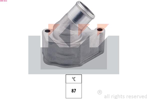 KW 580 352 - Termostat,lichid racire aaoparts.ro