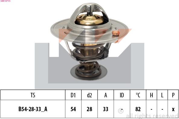 KW 580 371S - Termostat,lichid racire aaoparts.ro