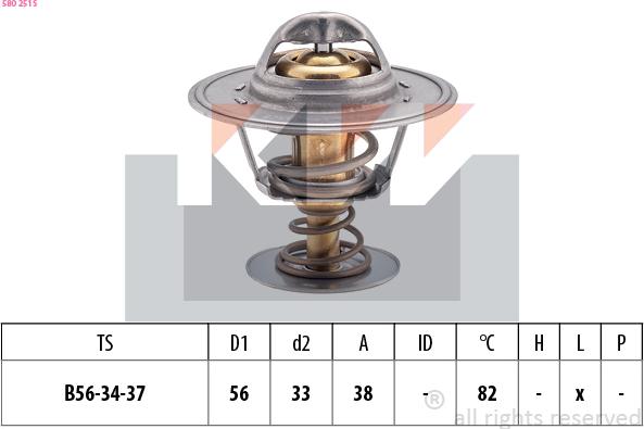 KW 580 251S - Termostat,lichid racire aaoparts.ro