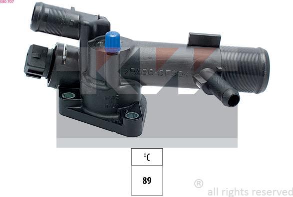 KW 580 707 - Termostat,lichid racire aaoparts.ro