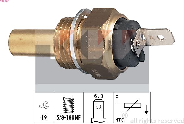 KW 530 047 - Senzor,temperatura lichid de racire aaoparts.ro