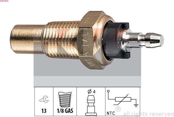 KW 530 052 - Senzor,temperatura lichid de racire aaoparts.ro