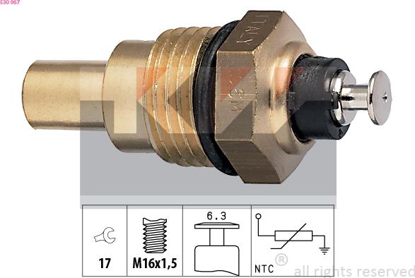 KW 530 067 - Senzor,temperatura lichid de racire aaoparts.ro