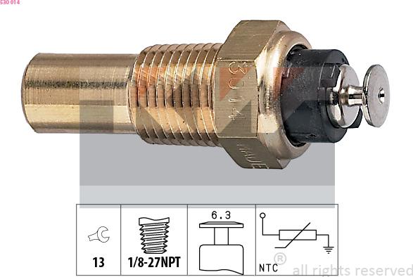 KW 530 014 - Senzor,temperatura lichid de racire aaoparts.ro