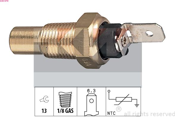 KW 530 079 - Senzor,temperatura lichid de racire aaoparts.ro