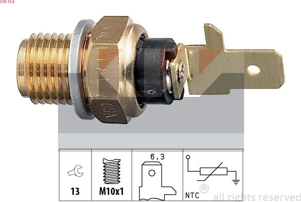 KW 530 154 - Senzor,temperatura ulei aaoparts.ro
