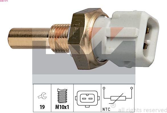 KW 530 171 - Senzor,temperatura lichid de racire aaoparts.ro