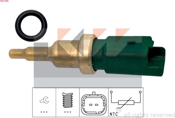 KW 530 399 - Senzor,temperatura lichid de racire aaoparts.ro