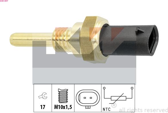 KW 530 397 - Senzor,temperatura lichid de racire aaoparts.ro