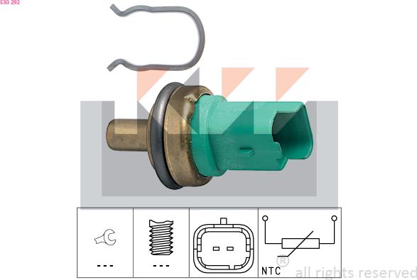 KW 530 292 - Senzor,temperatura ulei aaoparts.ro