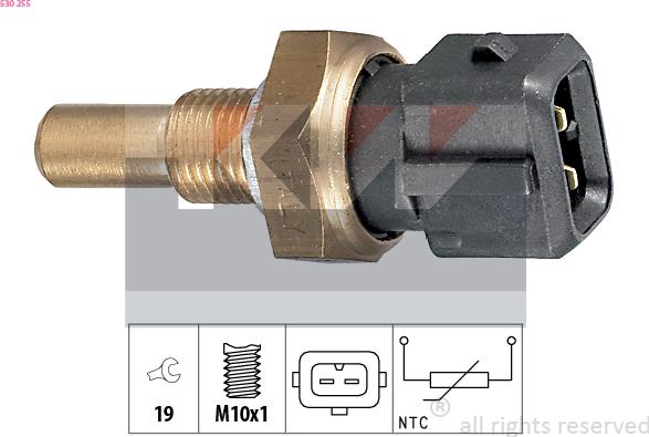 KW 530 255 - Senzor,temperatura ulei aaoparts.ro