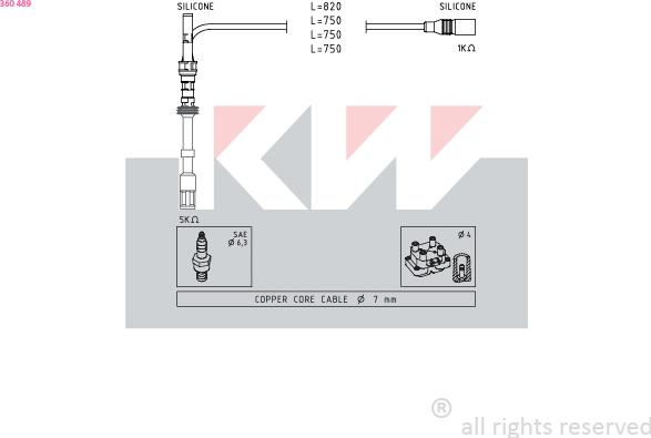 KW 360 489 - Set cablaj aprinder aaoparts.ro