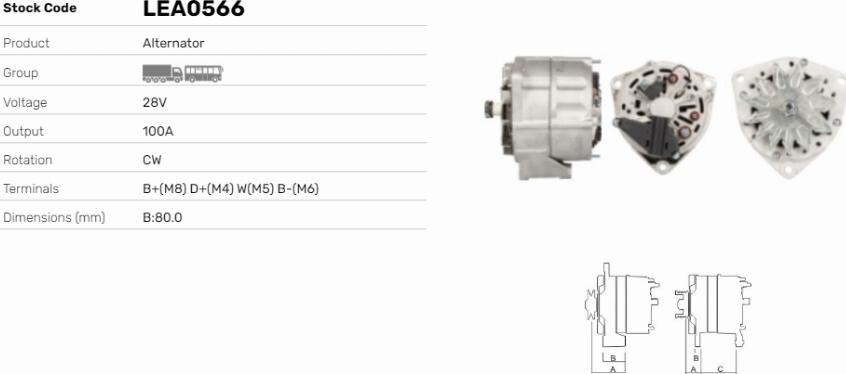 LE Part LEA0566 - Generator / Alternator aaoparts.ro