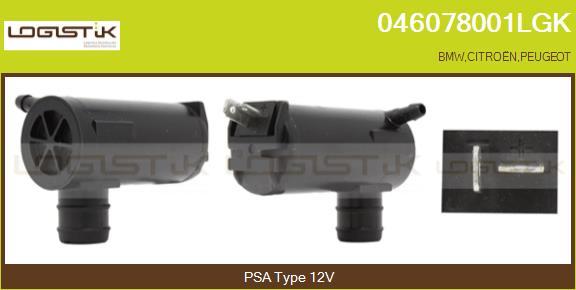 LGK 046078001LGK - Pompa de apa,spalare parbriz aaoparts.ro