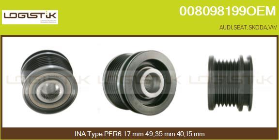 LGK 008098199OEM - Fulie, alternator aaoparts.ro