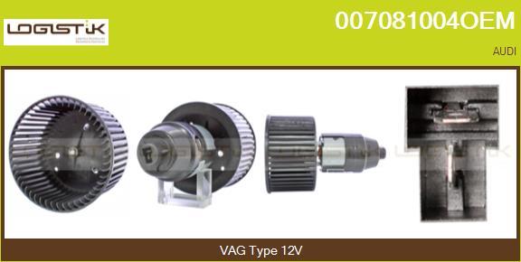 LGK 007081004OEM - Ventilator, habitaclu aaoparts.ro