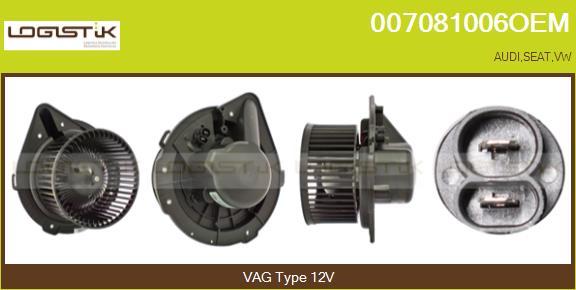 LGK 007081006OEM - Ventilator, habitaclu aaoparts.ro