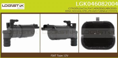 LGK LGK046082004 - Pompa de apa,spalare parbriz aaoparts.ro