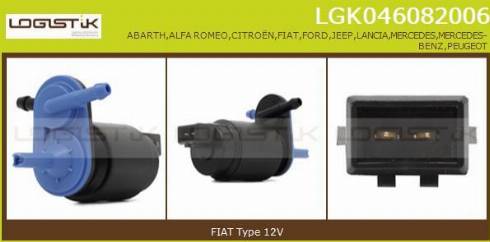 LGK LGK046082006 - Pompa de apa,spalare parbriz aaoparts.ro