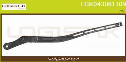 LGK LGK043081109 - Brat stergator, parbriz aaoparts.ro