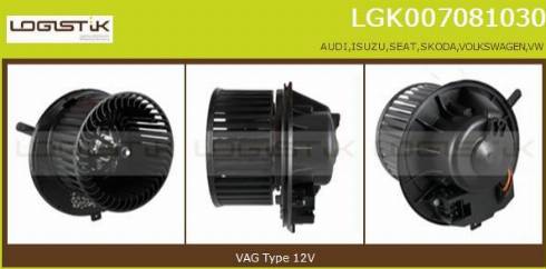 LGK LGK007081030 - Ventilator, habitaclu aaoparts.ro