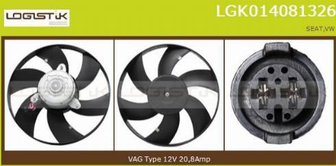LGK LGK014081326 - Ventilator, radiator aaoparts.ro