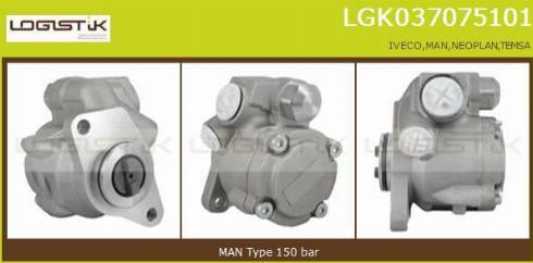 LGK LGK037075101 - Pompa hidraulica, sistem de directie aaoparts.ro