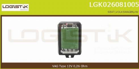 LGK LGK026081005 - Rezistor, ventilator habitaclu aaoparts.ro