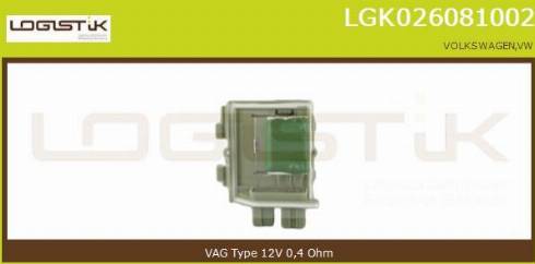 LGK LGK026081002 - Rezistor, ventilator habitaclu aaoparts.ro
