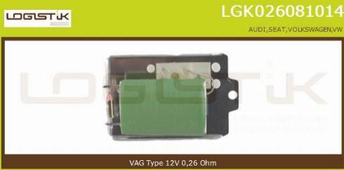 LGK LGK026081014 - Rezistor, ventilator habitaclu aaoparts.ro