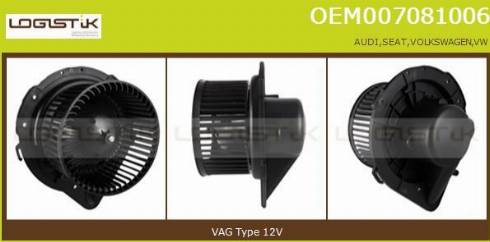 LGK OEM007081006 - Ventilator, habitaclu aaoparts.ro