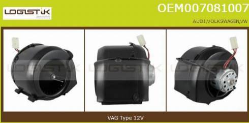 LGK OEM007081007 - Ventilator, habitaclu aaoparts.ro