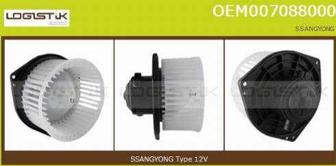 LGK OEM007088000 - Ventilator, habitaclu aaoparts.ro