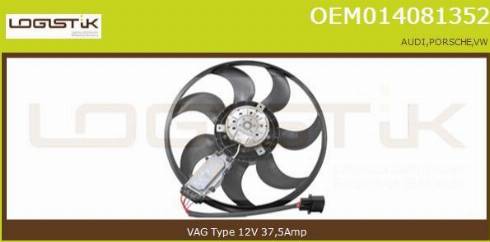 LGK OEM014081352 - Ventilator, radiator aaoparts.ro