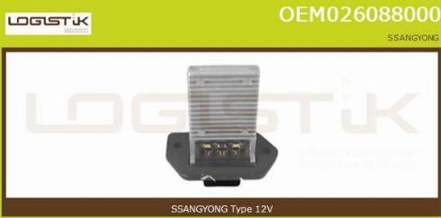 LGK OEM026088000 - Rezistor, ventilator habitaclu aaoparts.ro