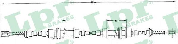 LPR C0568B - Cablu, frana de parcare aaoparts.ro
