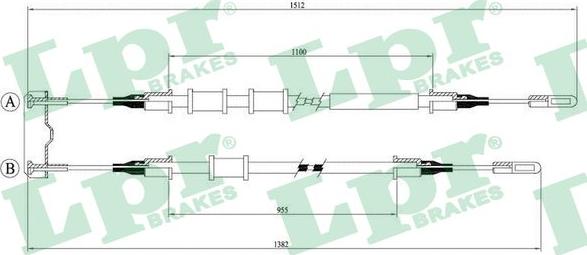 LPR C0585B - Cablu, frana de parcare aaoparts.ro