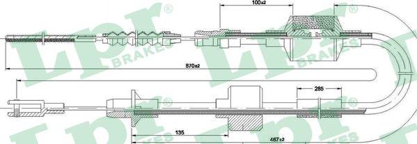 LPR C0520C - Cablu ambreiaj aaoparts.ro