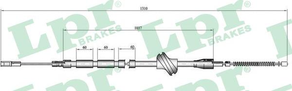 LPR C0043B - Cablu, frana de parcare aaoparts.ro