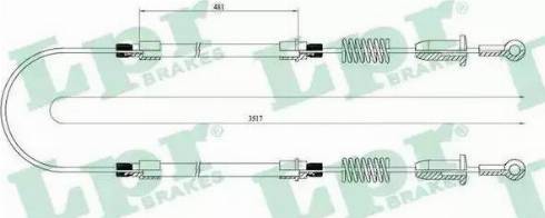 LPR C0202B - Cablu, frana de parcare aaoparts.ro