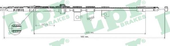 LPR C1294B - Cablu, frana de parcare aaoparts.ro
