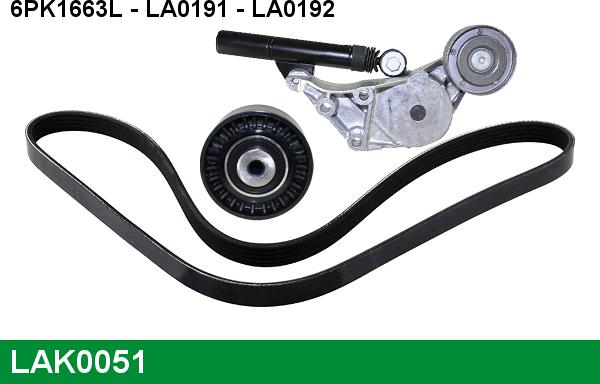 LUCAS LAK0051 - Set curea transmisie cu caneluri aaoparts.ro