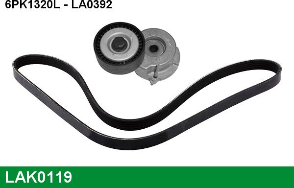 LUCAS LAK0119 - Set curea transmisie cu caneluri aaoparts.ro