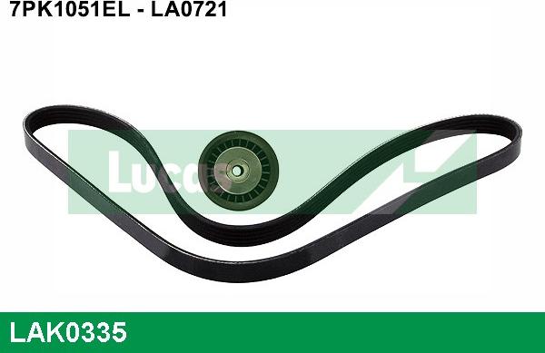 LUCAS LAK0335 - Set curea transmisie cu caneluri aaoparts.ro